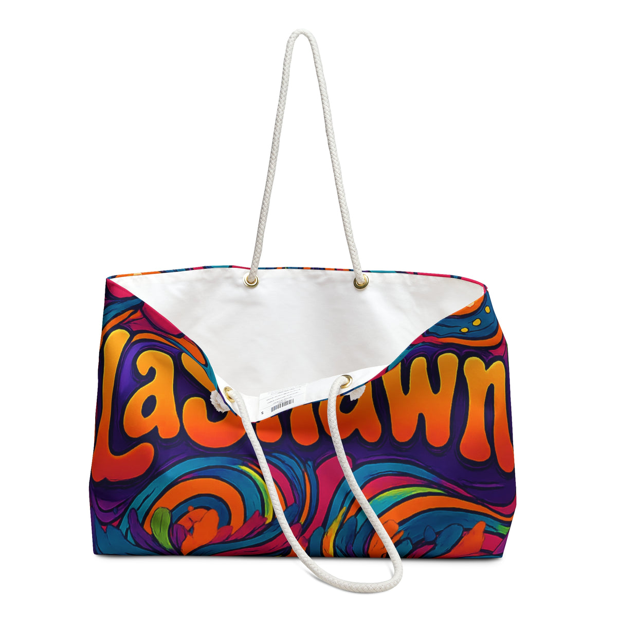 Personalized Weekender Bag — Vibrant Retro Travel Tote
