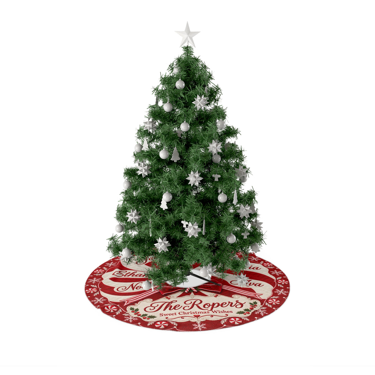 Candy Personalized Family Christmas Tree Skirt
