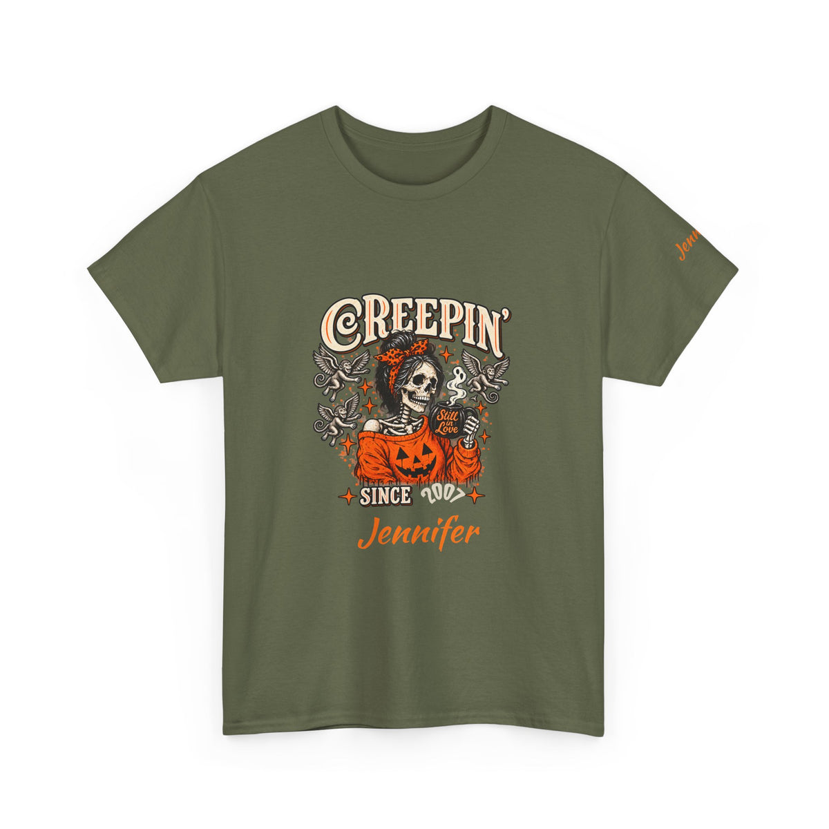 Personalized Creepin Together Skeleton Halloween T-Shirts