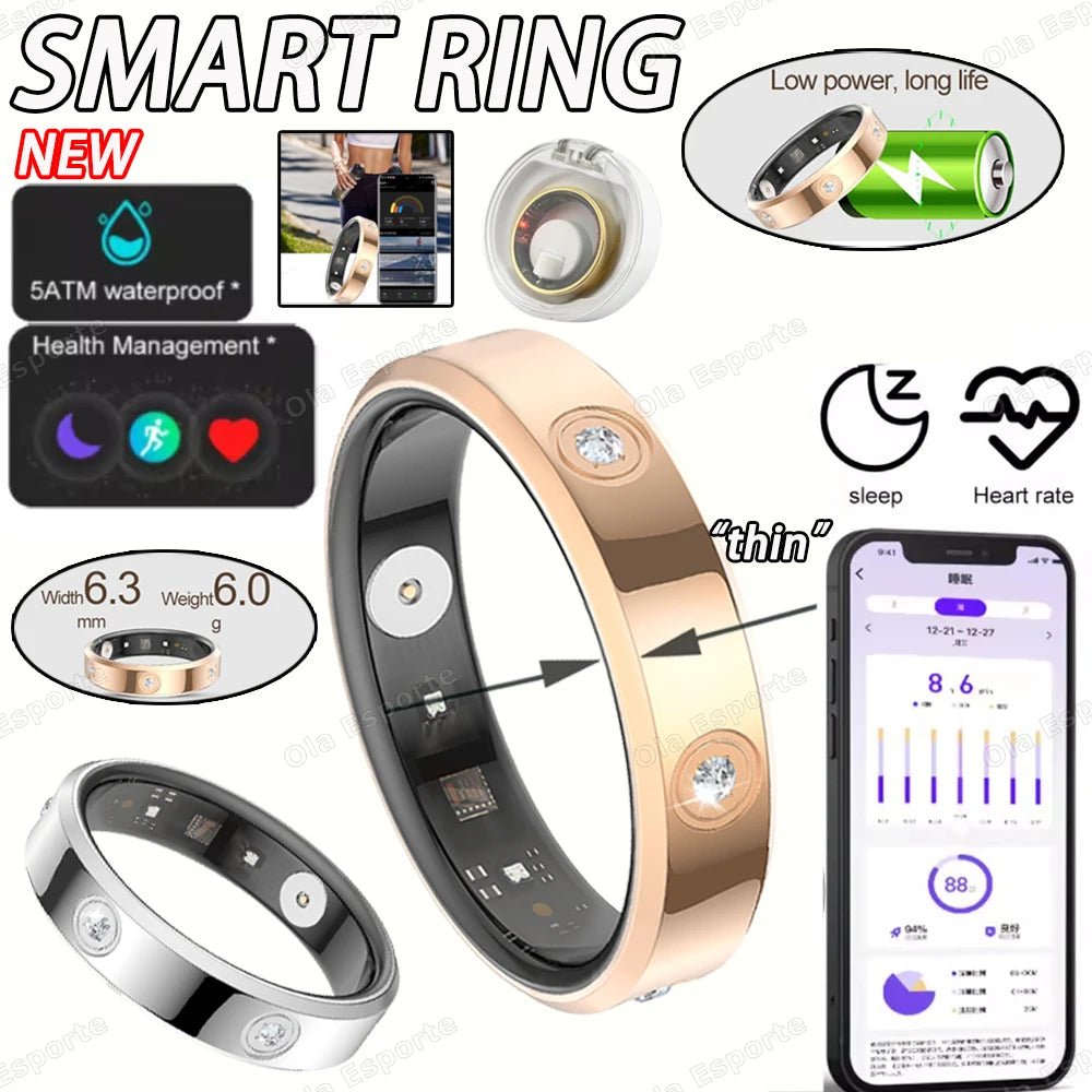 2025 Smart Ring Women Men Super narrow 6.3mm - BeeBeeBuys