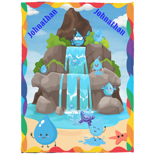 Splash Mountain - Personalized Blanket (Boy or Girl) VPS Cozy Plush Fleece Blanket - 30x40. Free Shipping & 10 % off