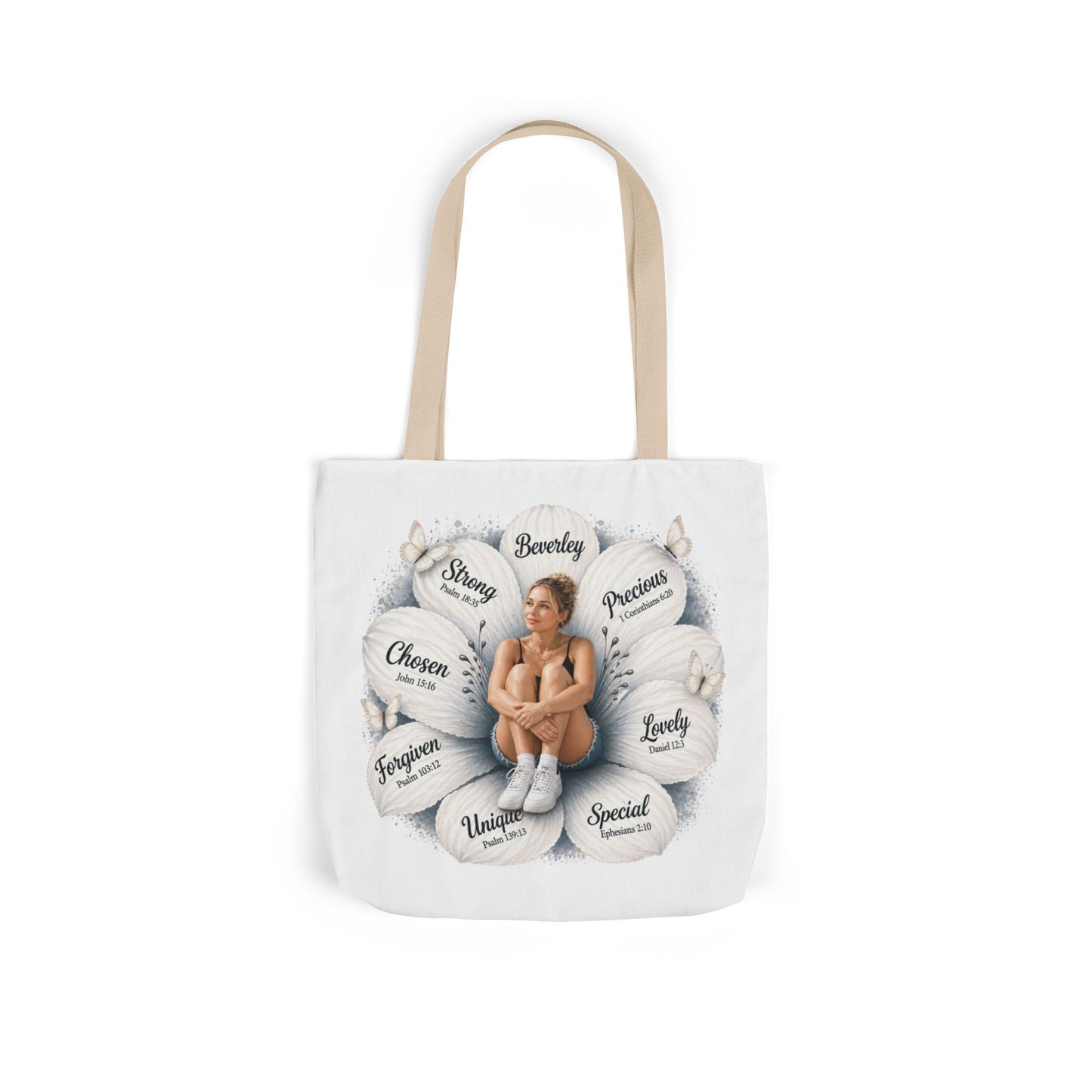 Personalized likeness & Name Tote — Inspirational Self-Love Design