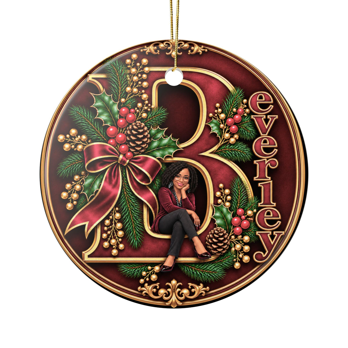 Personalized Christmas Ornament with Your Name & Animated Likeness – A-Z Custom Family Keepsake