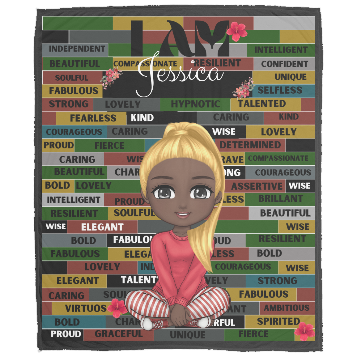 Personalized "I AM" Blanket - VPM Cozy Plush Fleece Blanket - Free Shipping