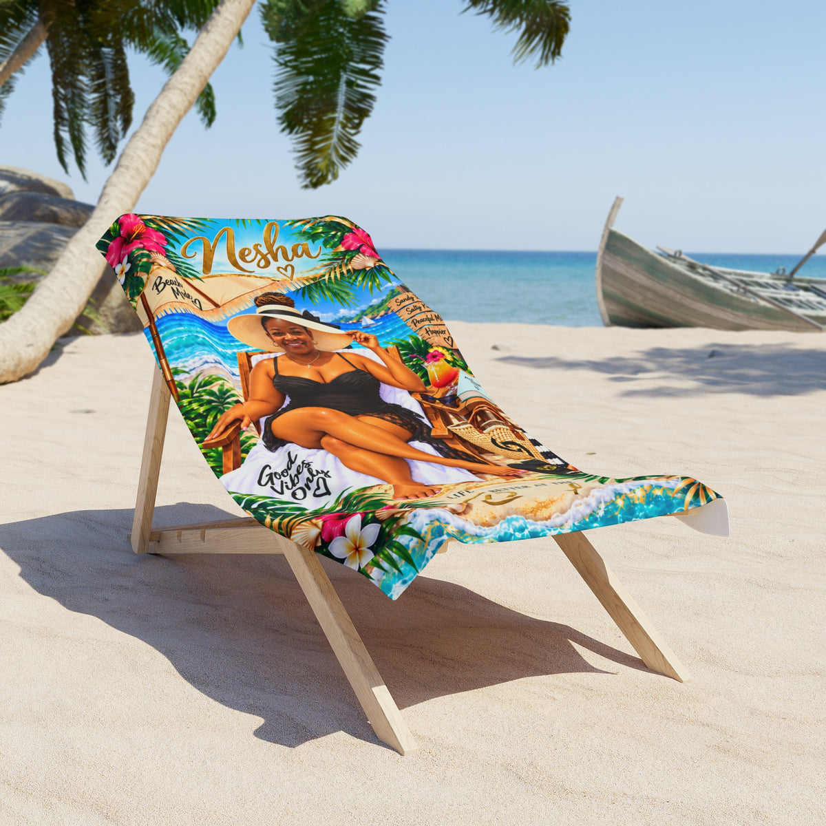 Me and My Hat - Personalized Beach Towel