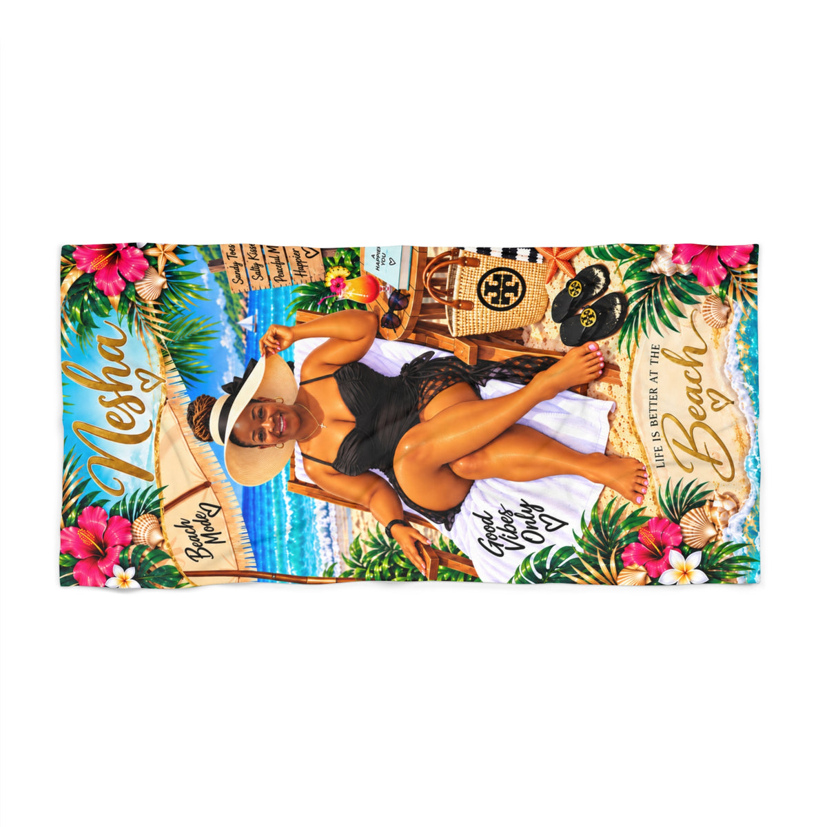 Me and My Hat - Personalized Beach Towel
