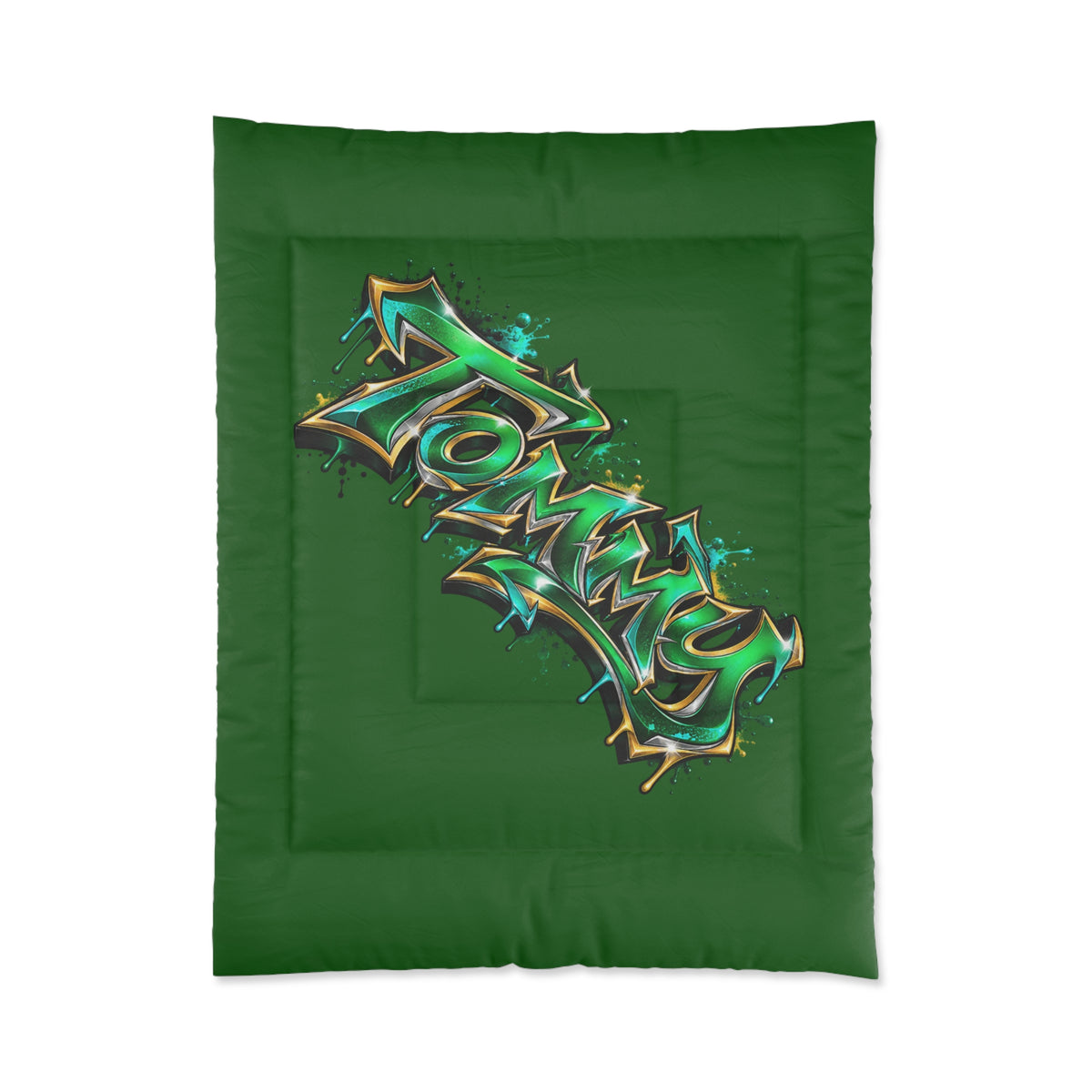 Copy of Copy of Graffiti Name Comforter — Custom 'Tommy' Street Art Bedding