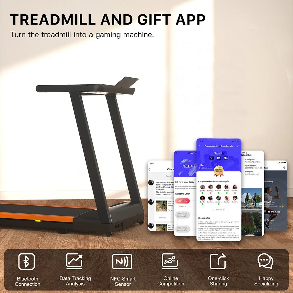3.0HP Treadmills Electric APP Online Monitoring 7.5MPH Remote Control - BeeBeeBuys
