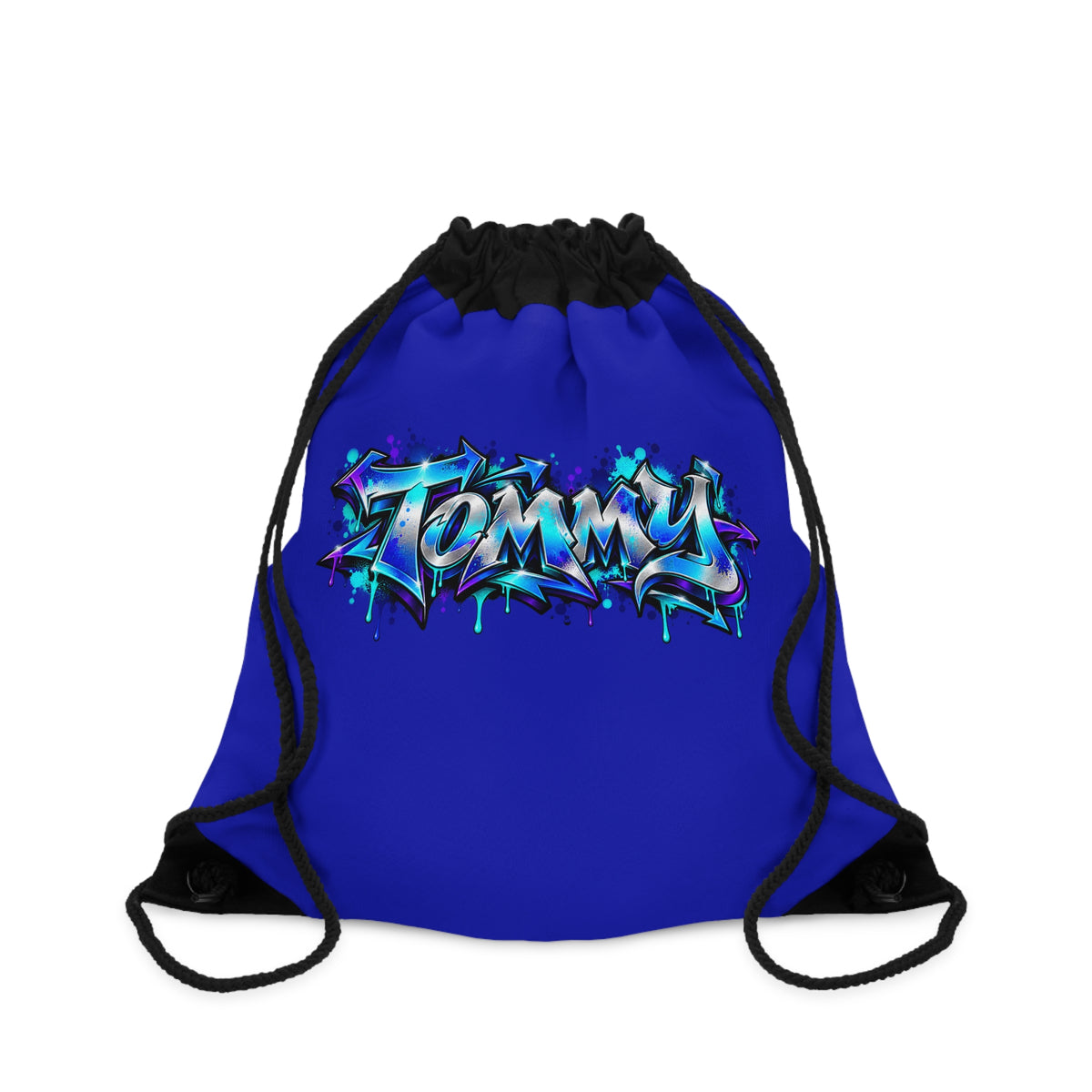 Personalized Graffiti-Inspired Drawstring Bag With Custom Name Personalize it with your name!
