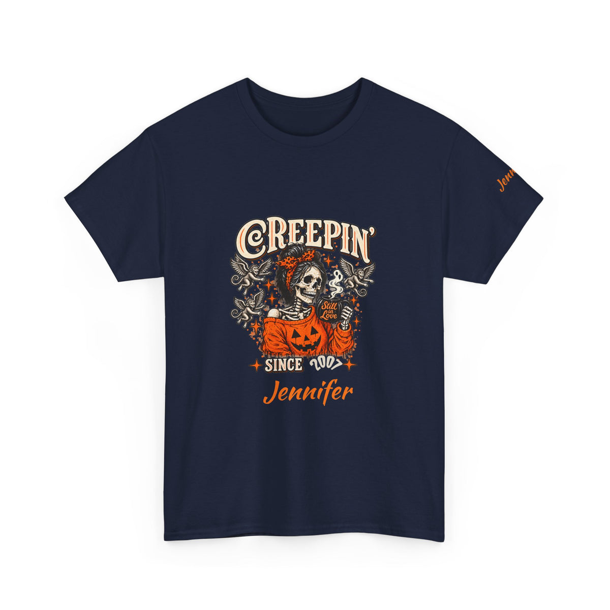 Personalized Creepin Together Skeleton Halloween T-Shirts