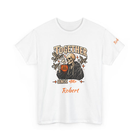 Personalized Together Since " Date" Skeleton Halloween T-Shirt