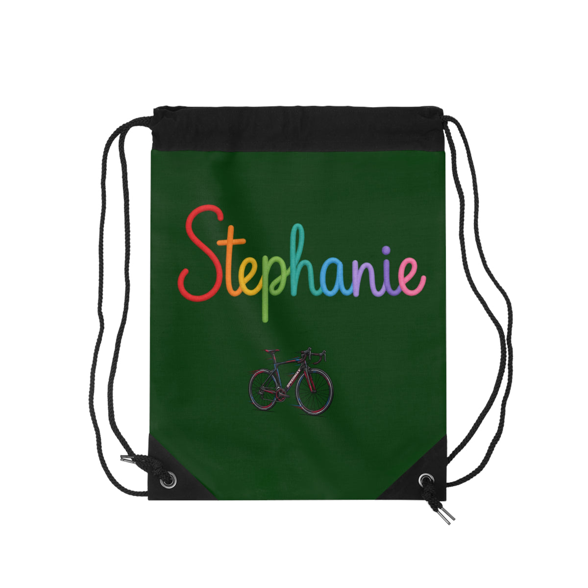 Copy of Personalized Rainbow/Solid Name Drawstring Bag