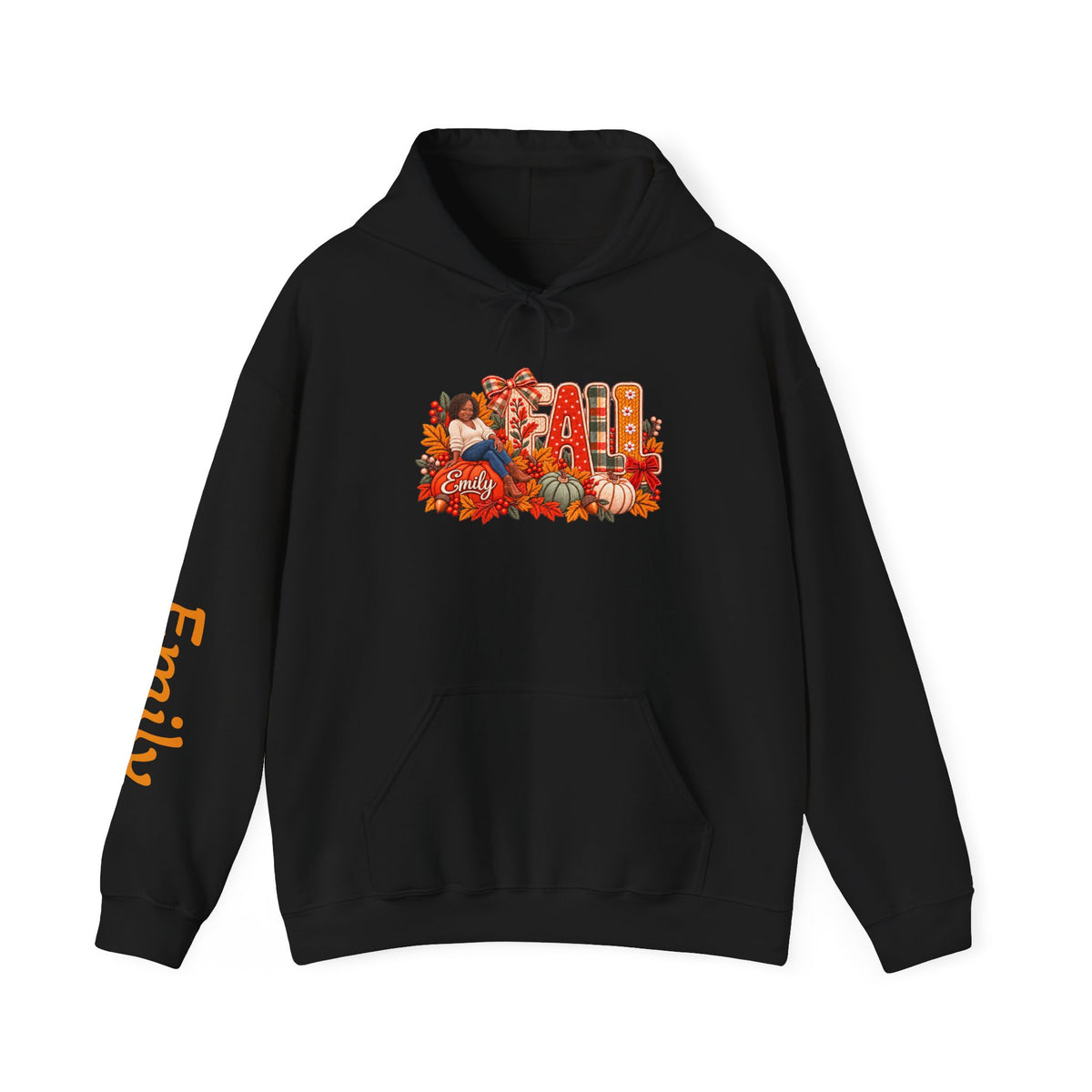 Personalized Fall Hoodie — Your Name and your Illustrated Likeness