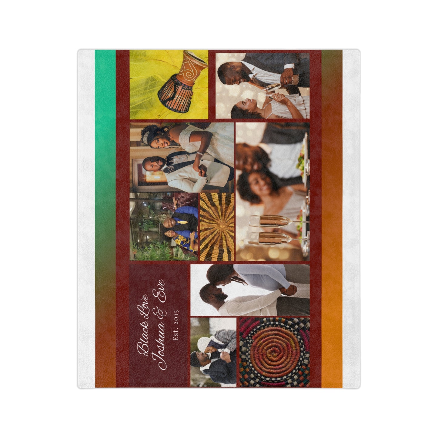 Personalized Black Love Blanket — 'Black Love Velveteen Microfiber Keepsake