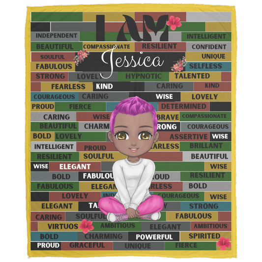 Personalized  Blanket "I am" VPM Cozy Plush Fleece Blanket - 50x60
