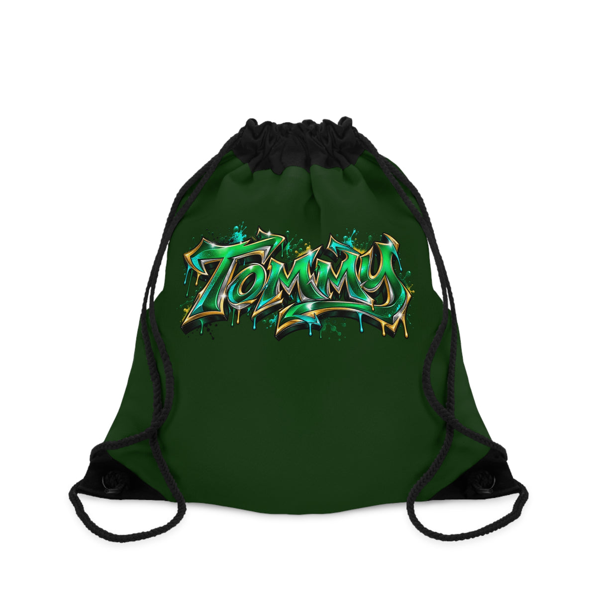 Personalized Graffiti-Inspired Drawstring Bag With Custom Name Personalize it with your name!