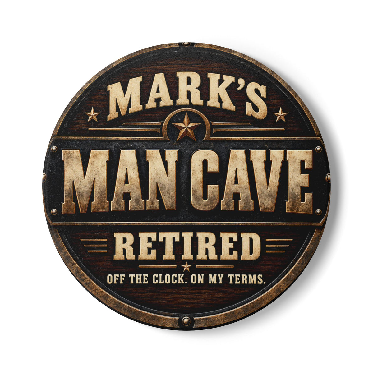 Personalized Man Cave Retirement Coaster With Custom Name 2