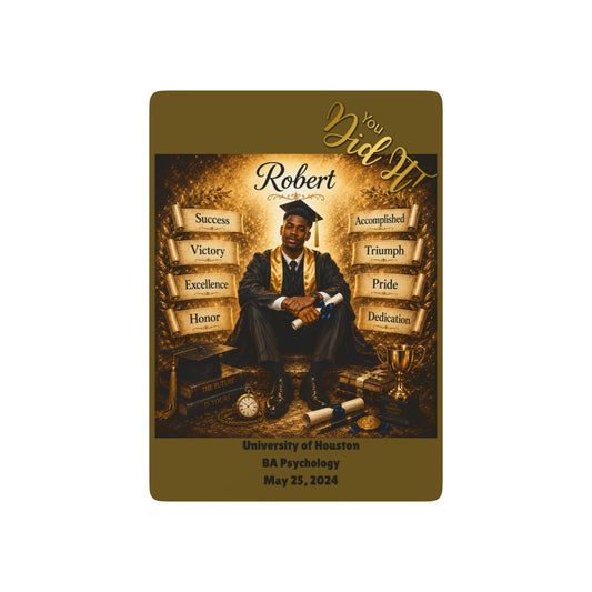 Custom Graduation Playing Cards — "You Did It" Personalized Deck for Graduate Gifts