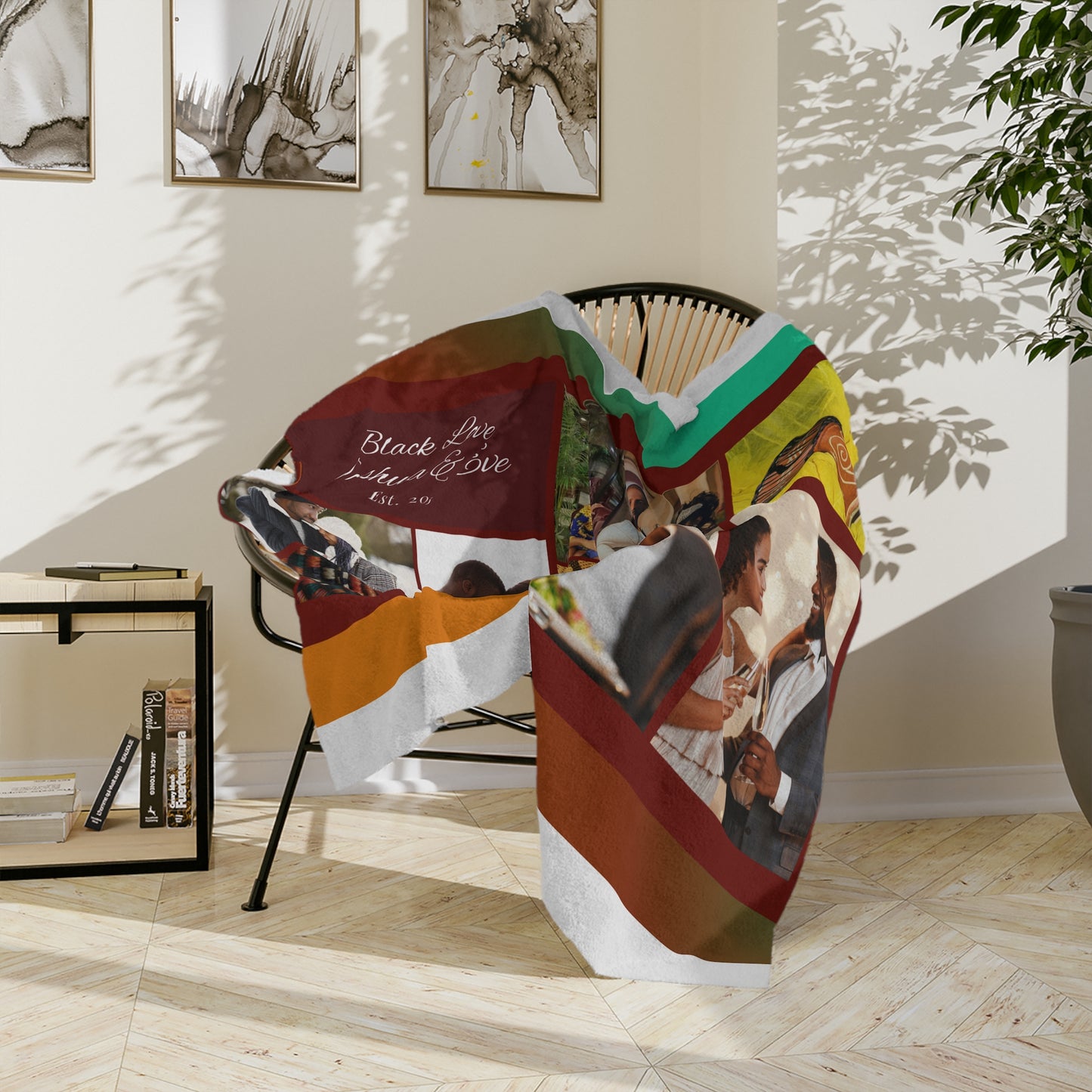 Personalized Black Love Blanket — 'Black Love Velveteen Microfiber Keepsake
