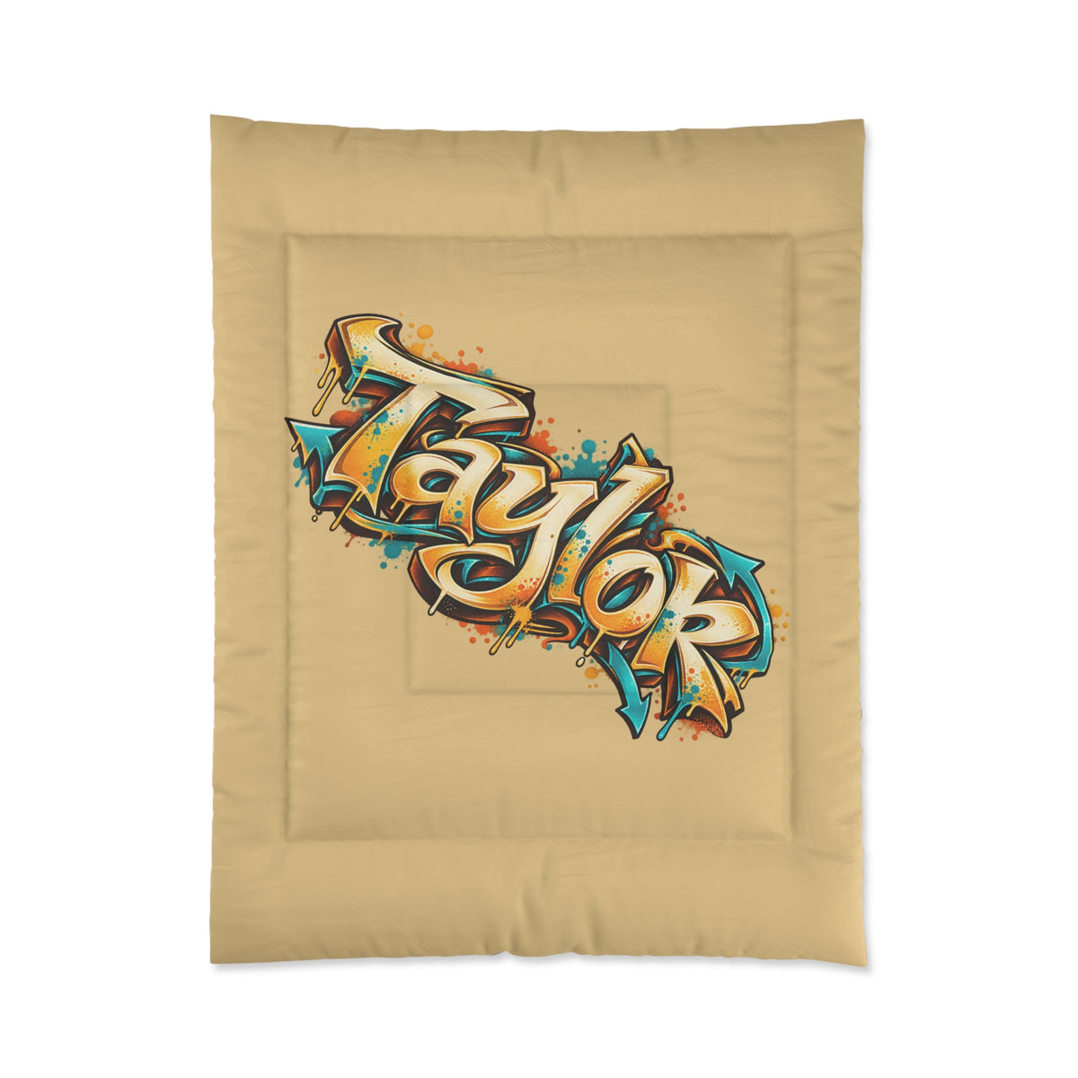Copy of Copy of Copy of Graffiti Name Comforter — Custom 'Tommy' Street Art Bedding