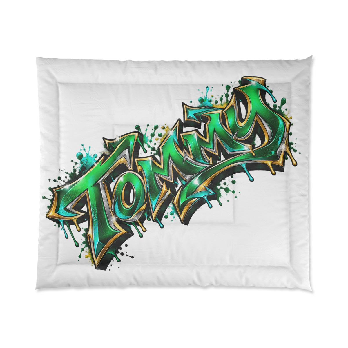 Graffiti Name Comforter — Custom Street Art Bedding
