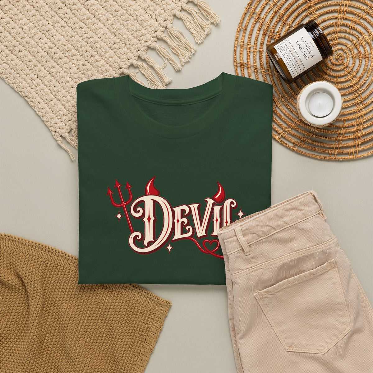 Personalized “I Put the D in Devil” Couples T-Shirt Set