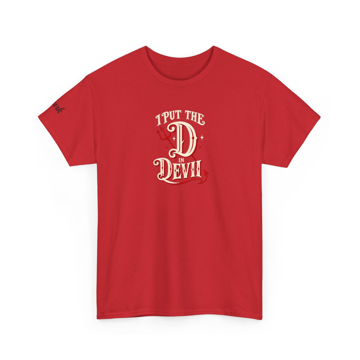 Personalized “I Put the D in Devil” Couples T-Shirt Set- live personalization