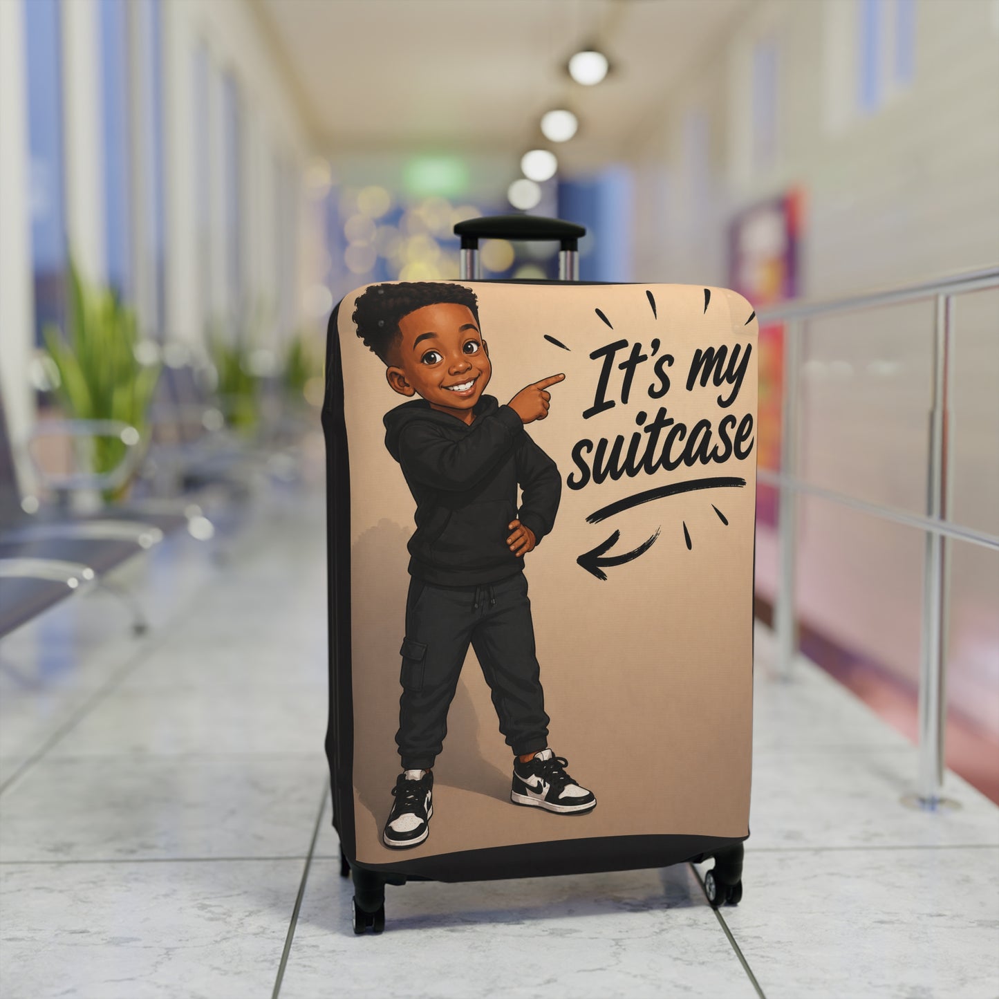Personalized Child's Luggage Cover - Add their likeness to their cover
