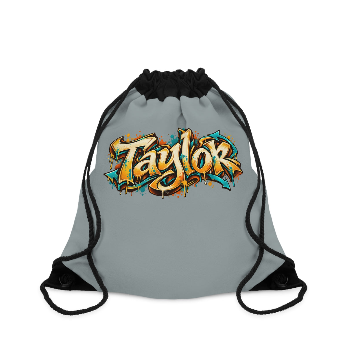 Copy of Copy of  Graffiti Drawstring Bag - Colorful Street Art Cinch Sack - Personalize it with your name!