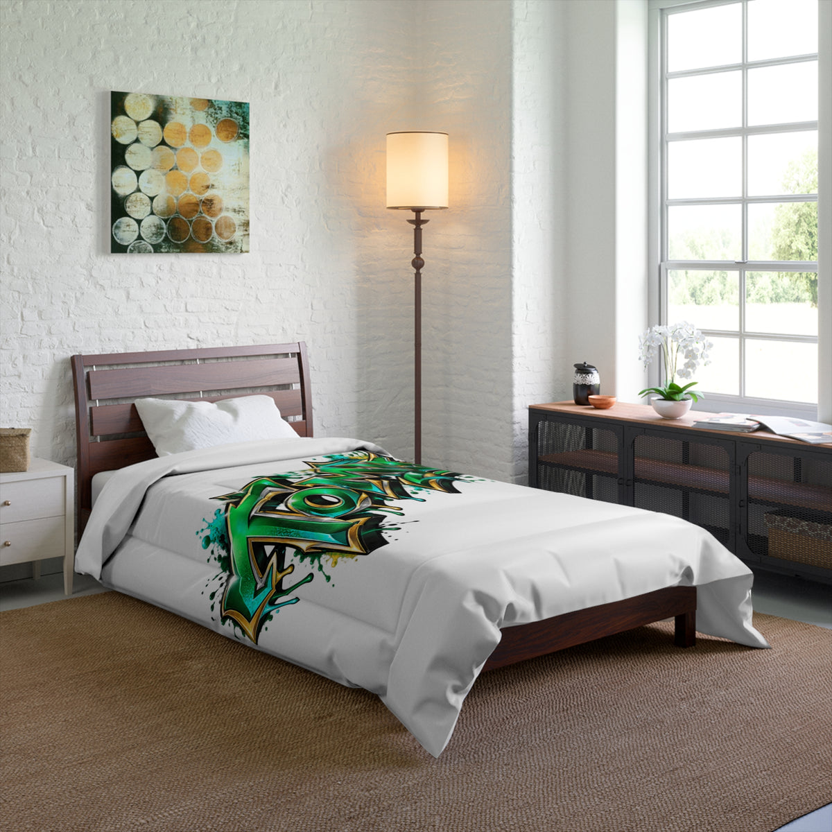 Graffiti Name Comforter — Custom Street Art Bedding