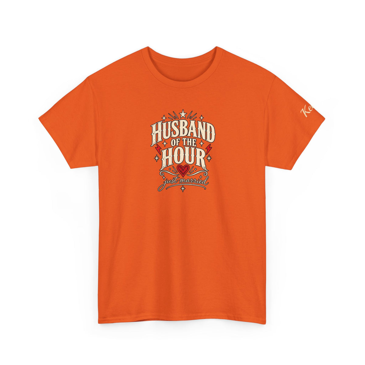 Personalized “Husband Hour” and “Wife of the Party” Wedding T-Shirts With Custom Sleeve Names