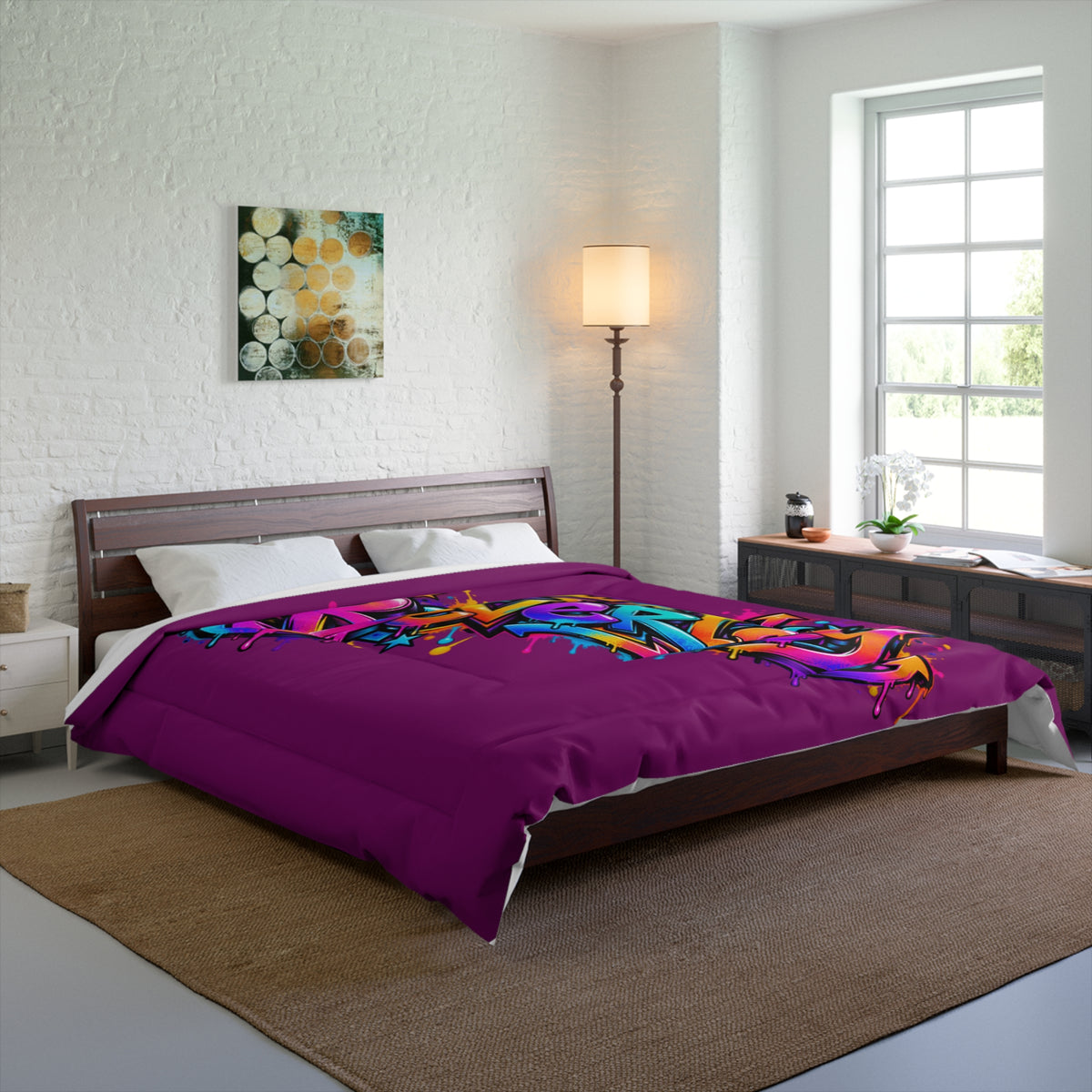Copy of Graffiti Name Comforter — Custom 'Tommy' Street Art Bedding