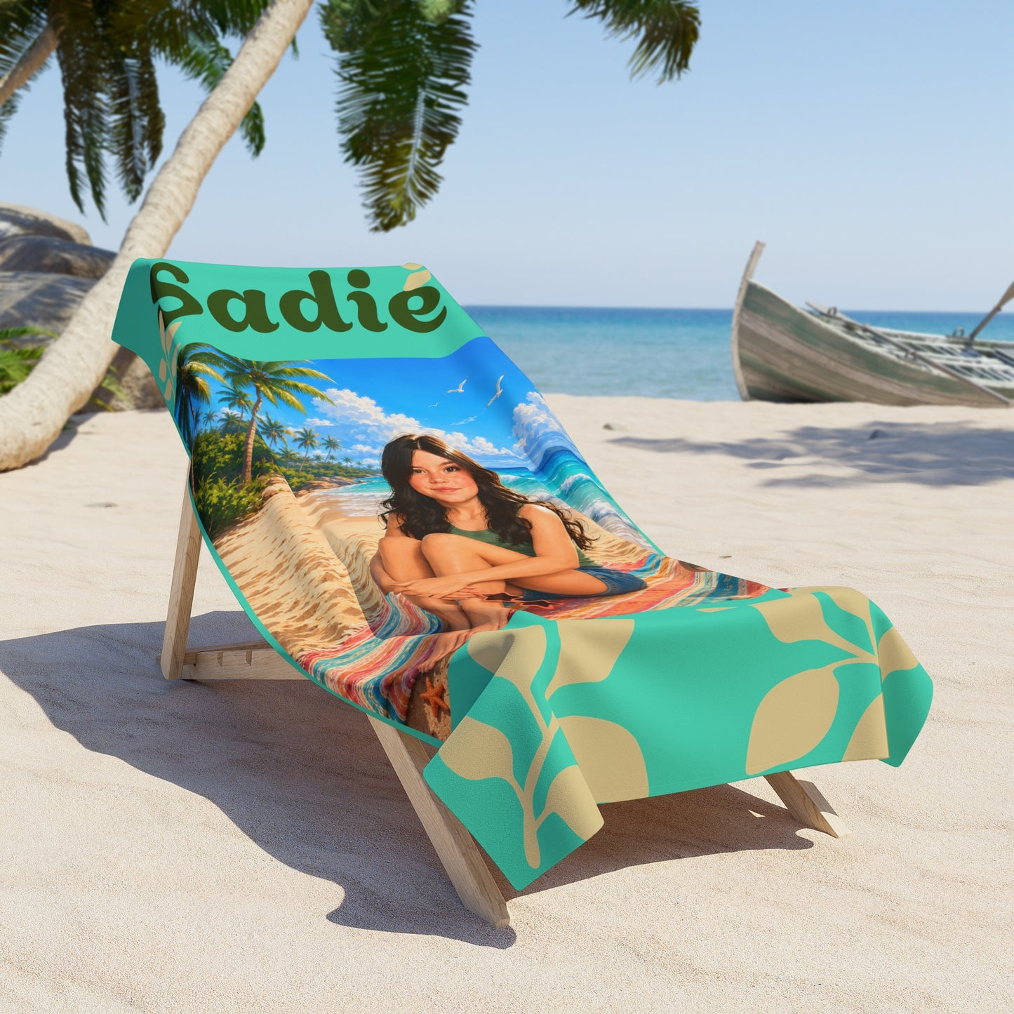 Personalized Beach Towel —  for the Younger Crowd  Tropical Photo Towel