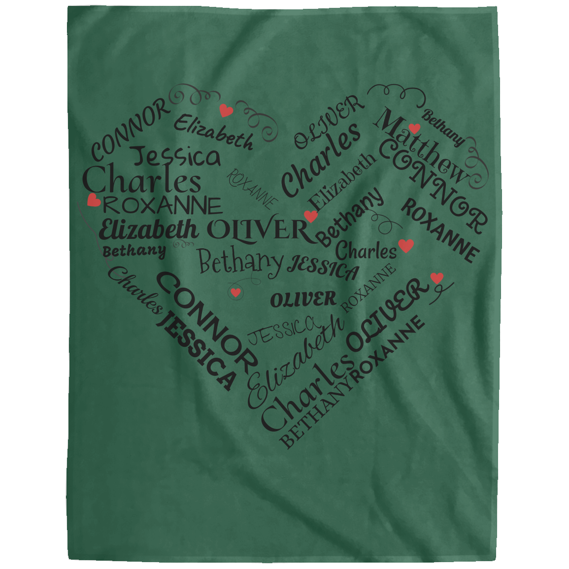 Loving Heart - Personalized Fleece Blanket - 60x80