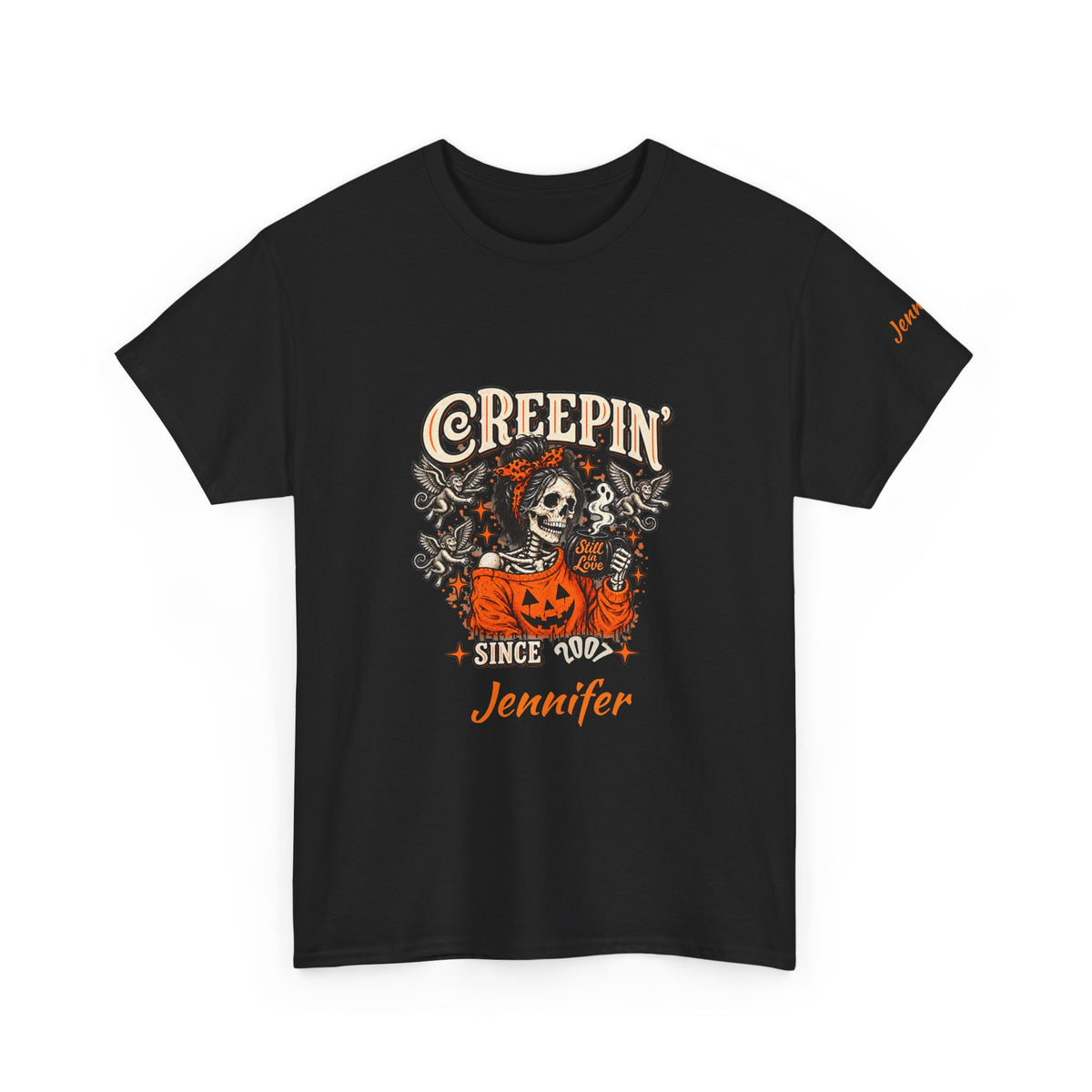 Personalized Creepin Together Skeleton Halloween T-Shirts