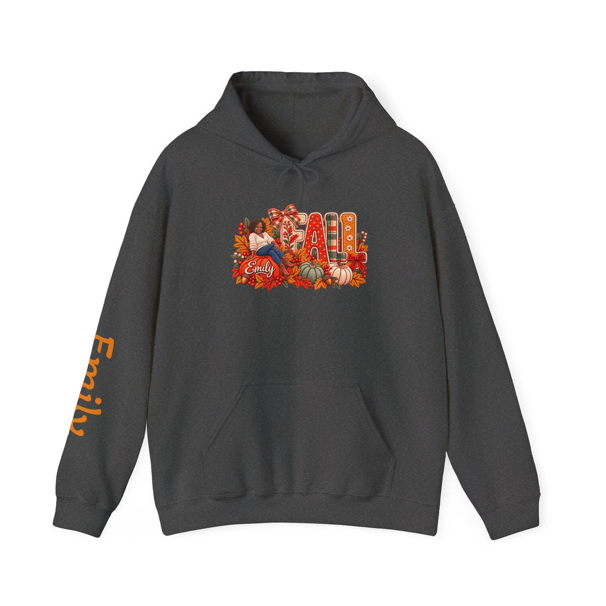 Personalized Fall Hoodie — Your Name and your Illustrated Likeness