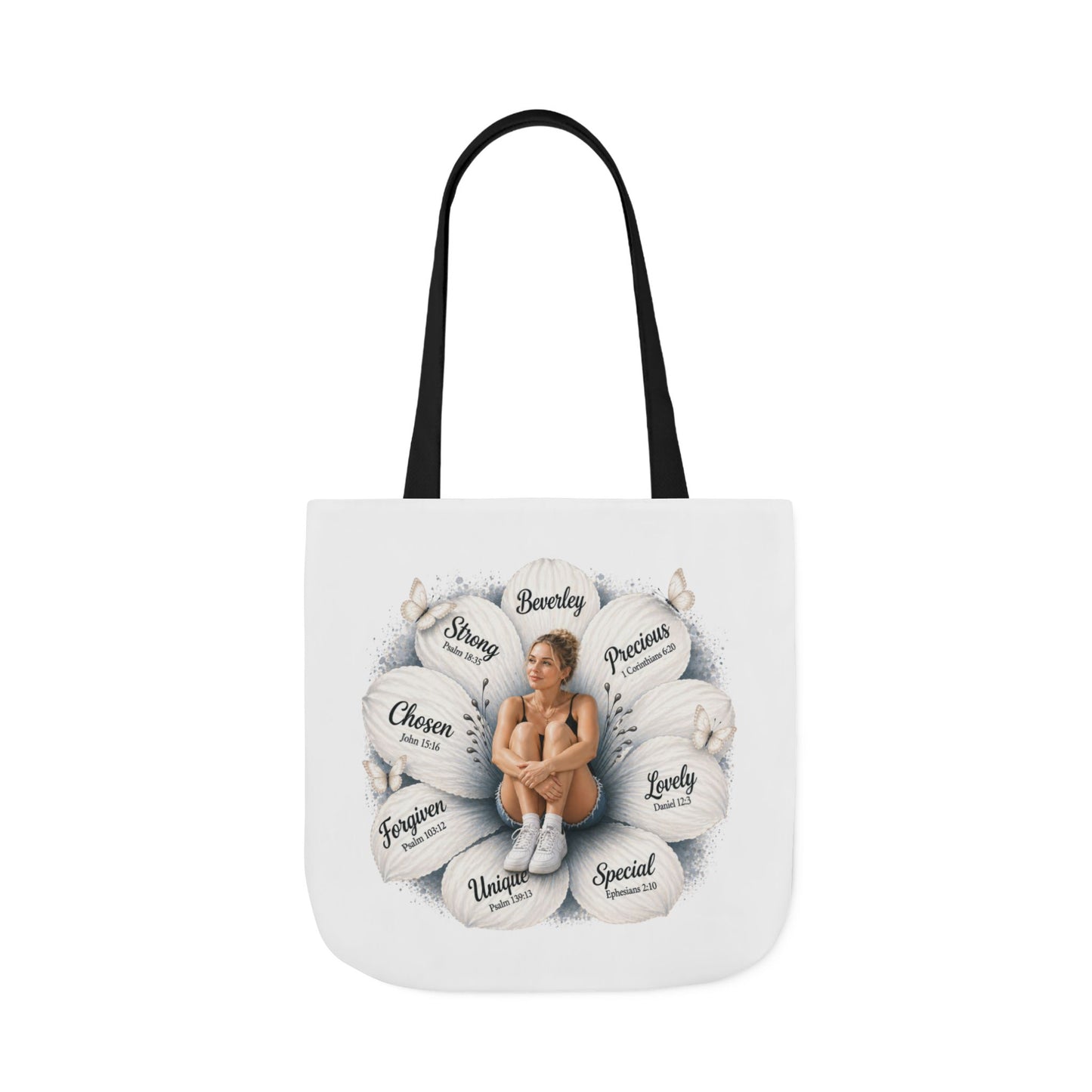 Personalized likeness & Name Tote — Inspirational Self-Love Design
