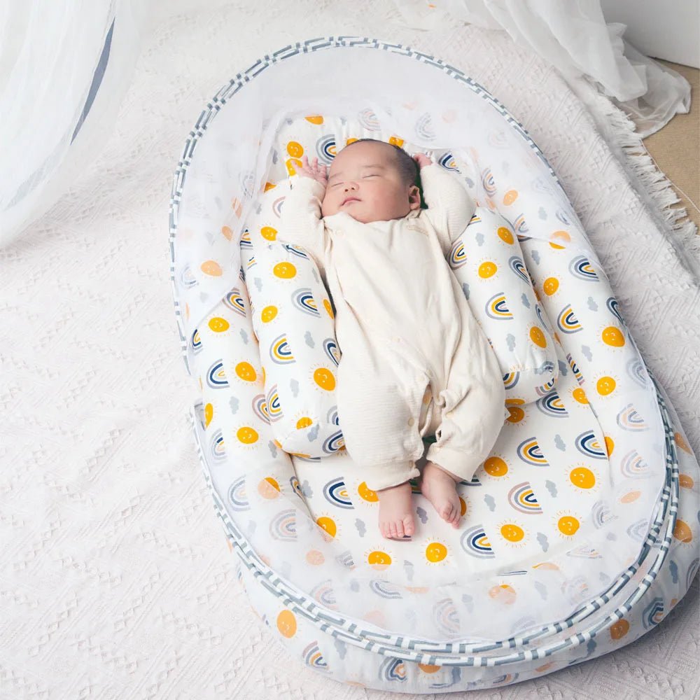 5pcs Portable Neonatal Sleeping Pad Mattress Crib in a Bed Baby Mosquito Net - BeeBeeBuys