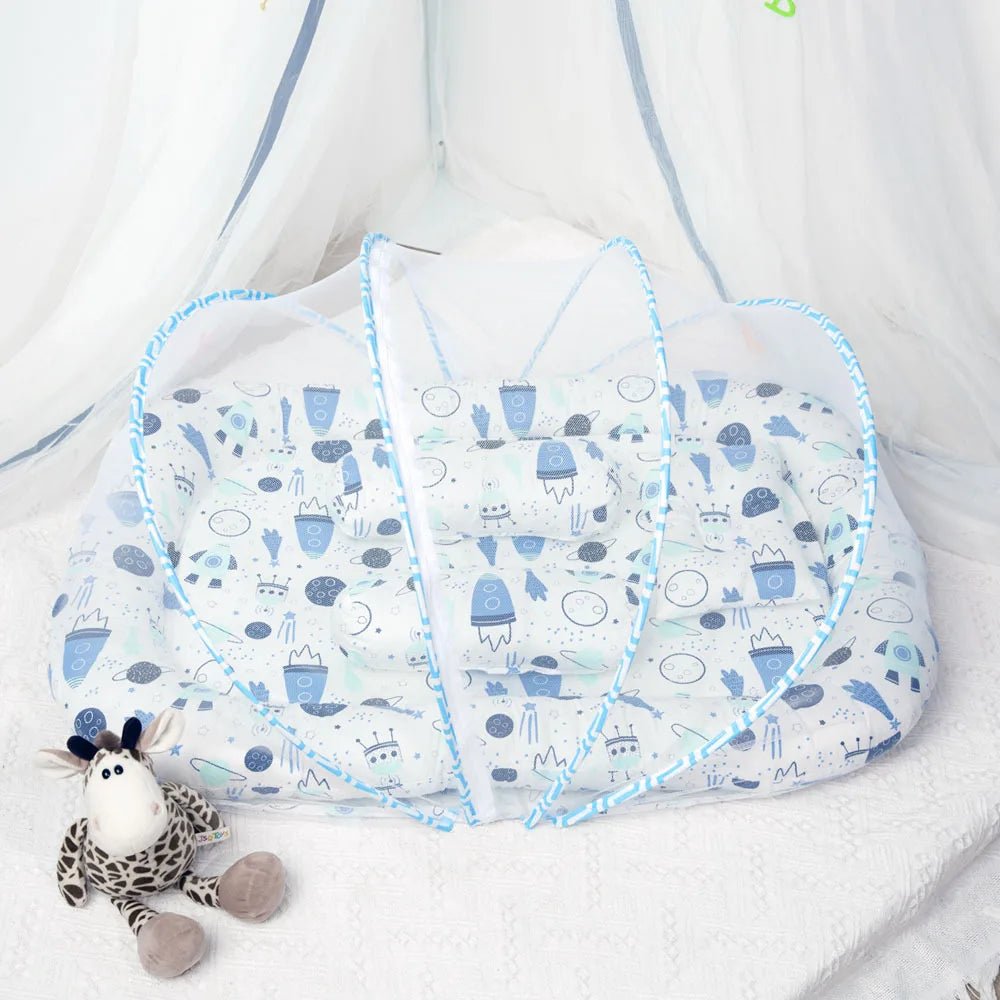 5pcs Portable Neonatal Sleeping Pad Mattress Crib in a Bed Baby Mosquito Net - BeeBeeBuys