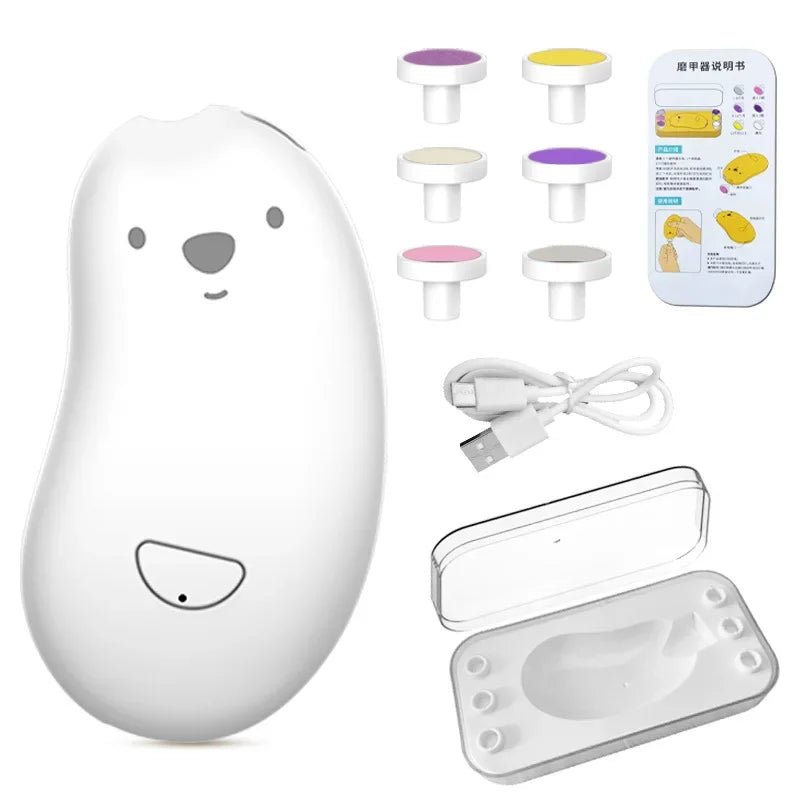 6 in 1 Low Noise Safe Care Ergonomic Grip Toddler Toes Fingernails Polish Trim - BeeBeeBuys
