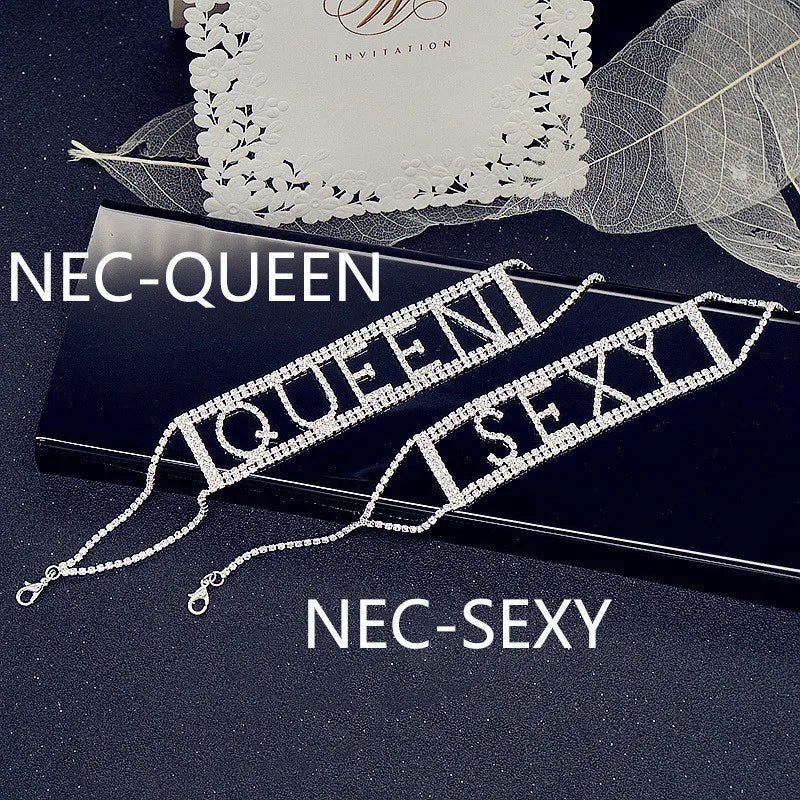 6 Styles Full Rhinestone Choker Necklaces for Women - BeeBeeBuys