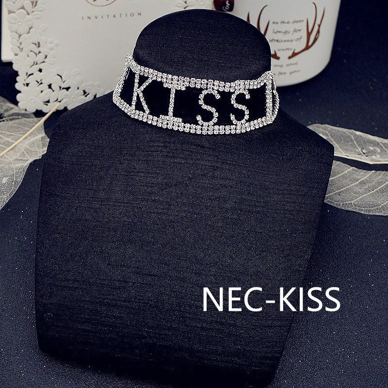 6 Styles Full Rhinestone Choker Necklaces for Women - BeeBeeBuys