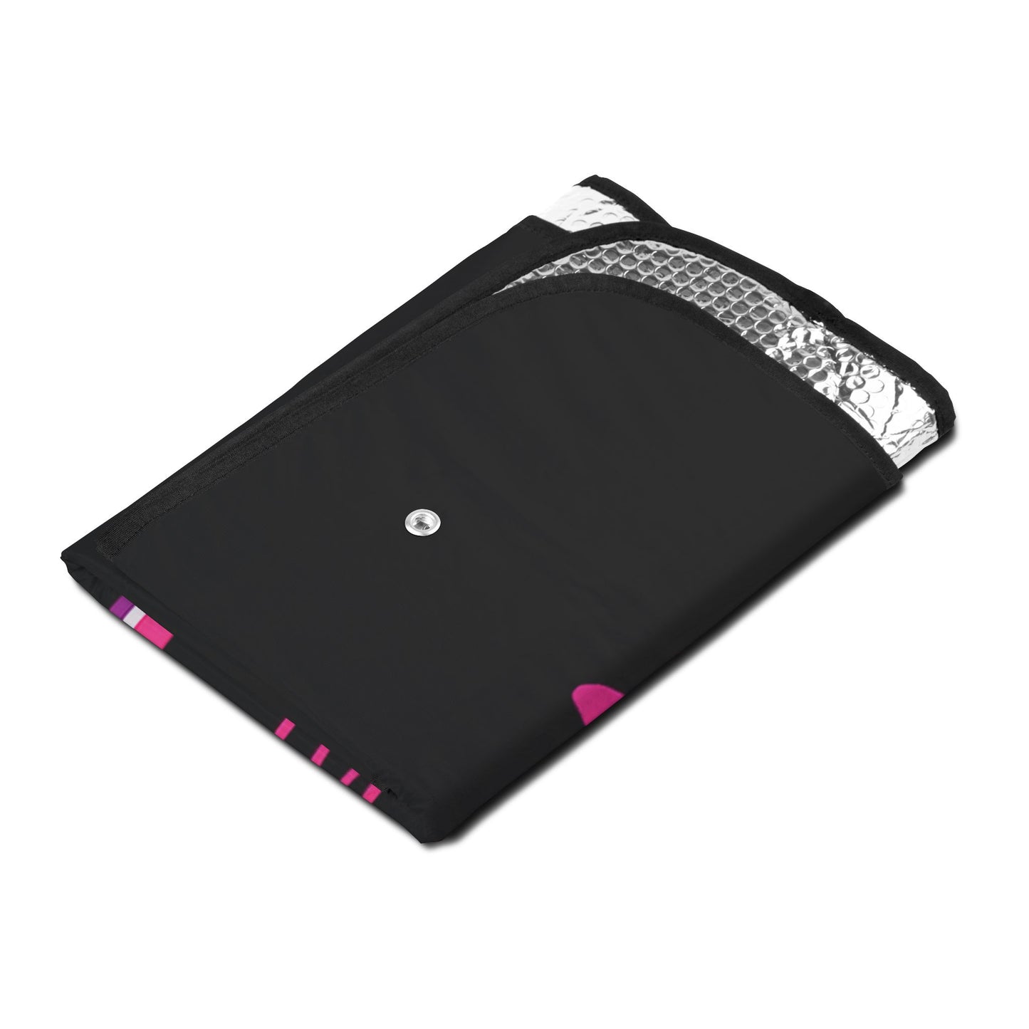 Bronco Heart Mountain Car Sun Shade — Pink Off-Road SUV Windshield Protector