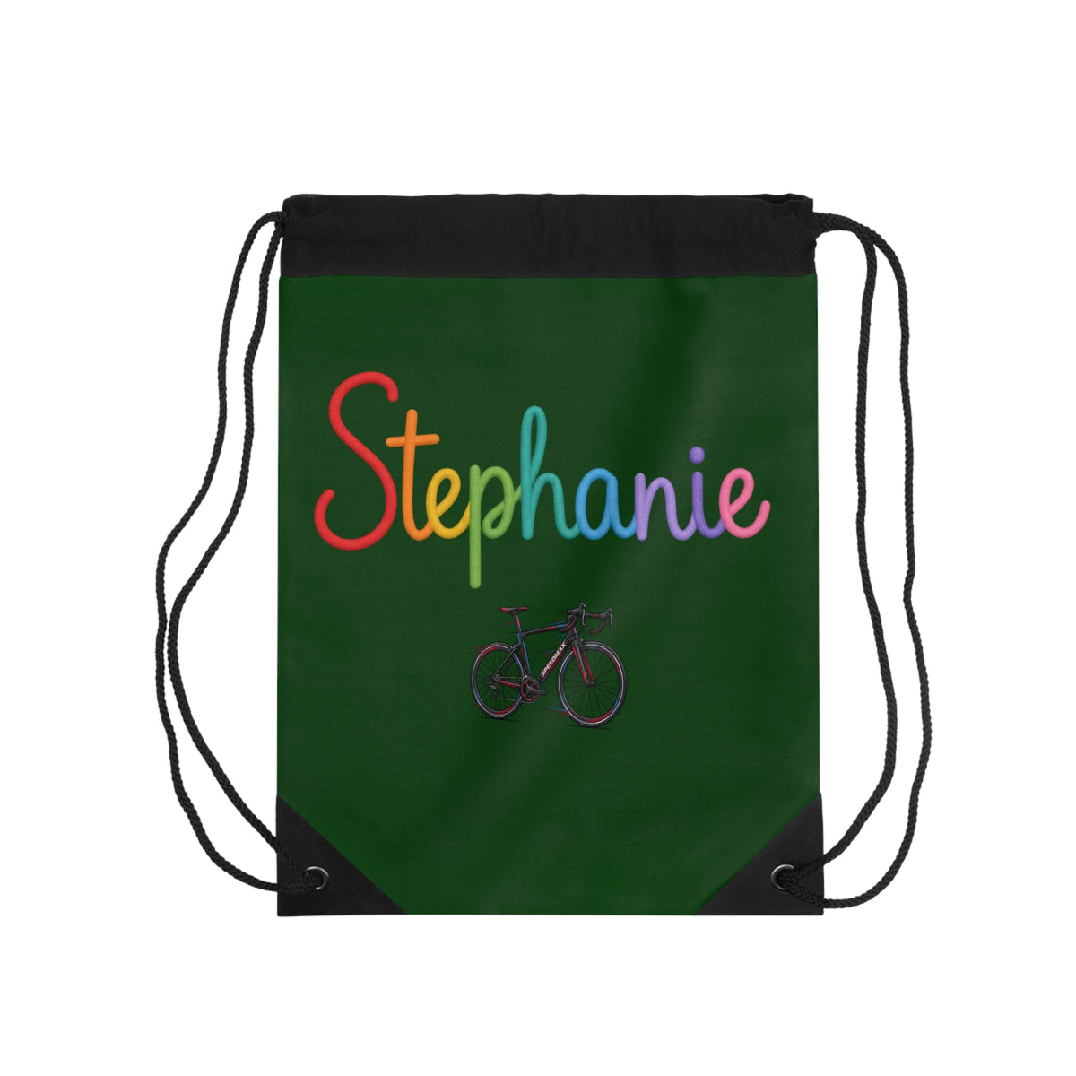 Copy of Personalized Rainbow/Solid Name Drawstring Bag
