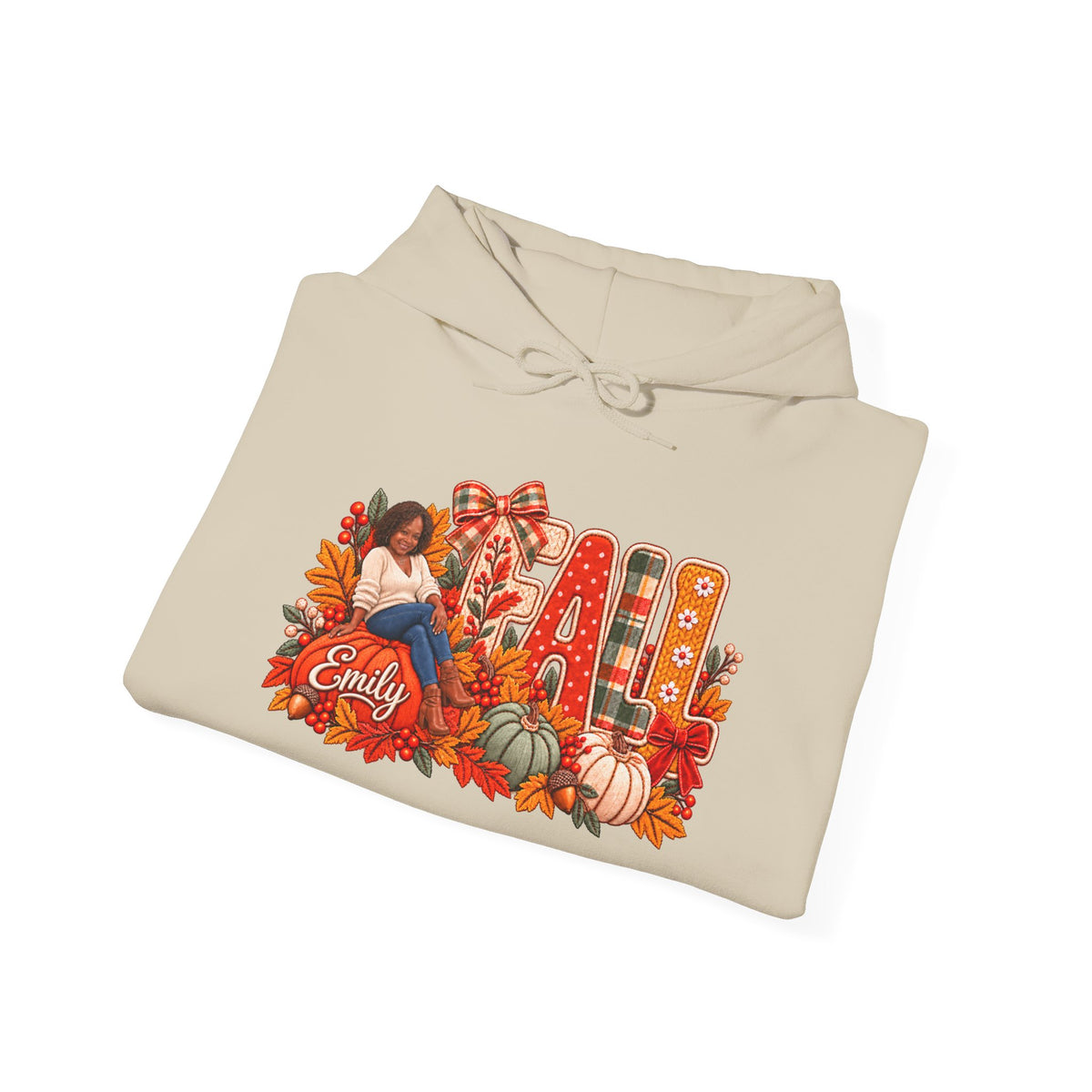 Personalized Fall Hoodie — Your Name and your Illustrated Likeness