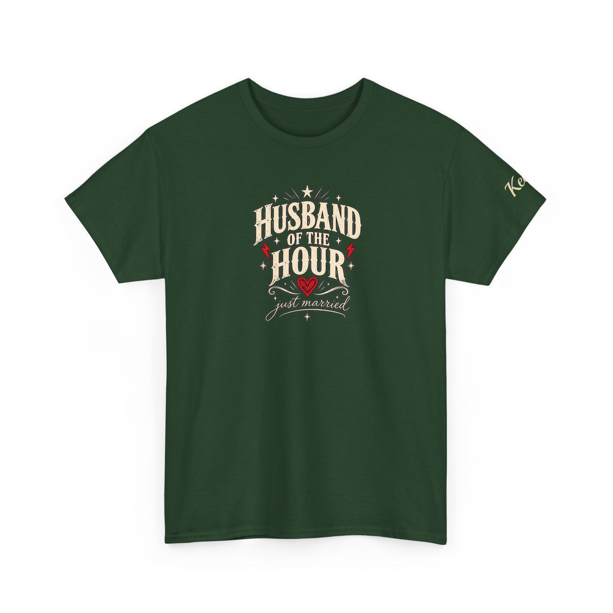 Personalized “Husband Hour” and “Wife of the Party” Wedding T-Shirts With Custom Sleeve Names