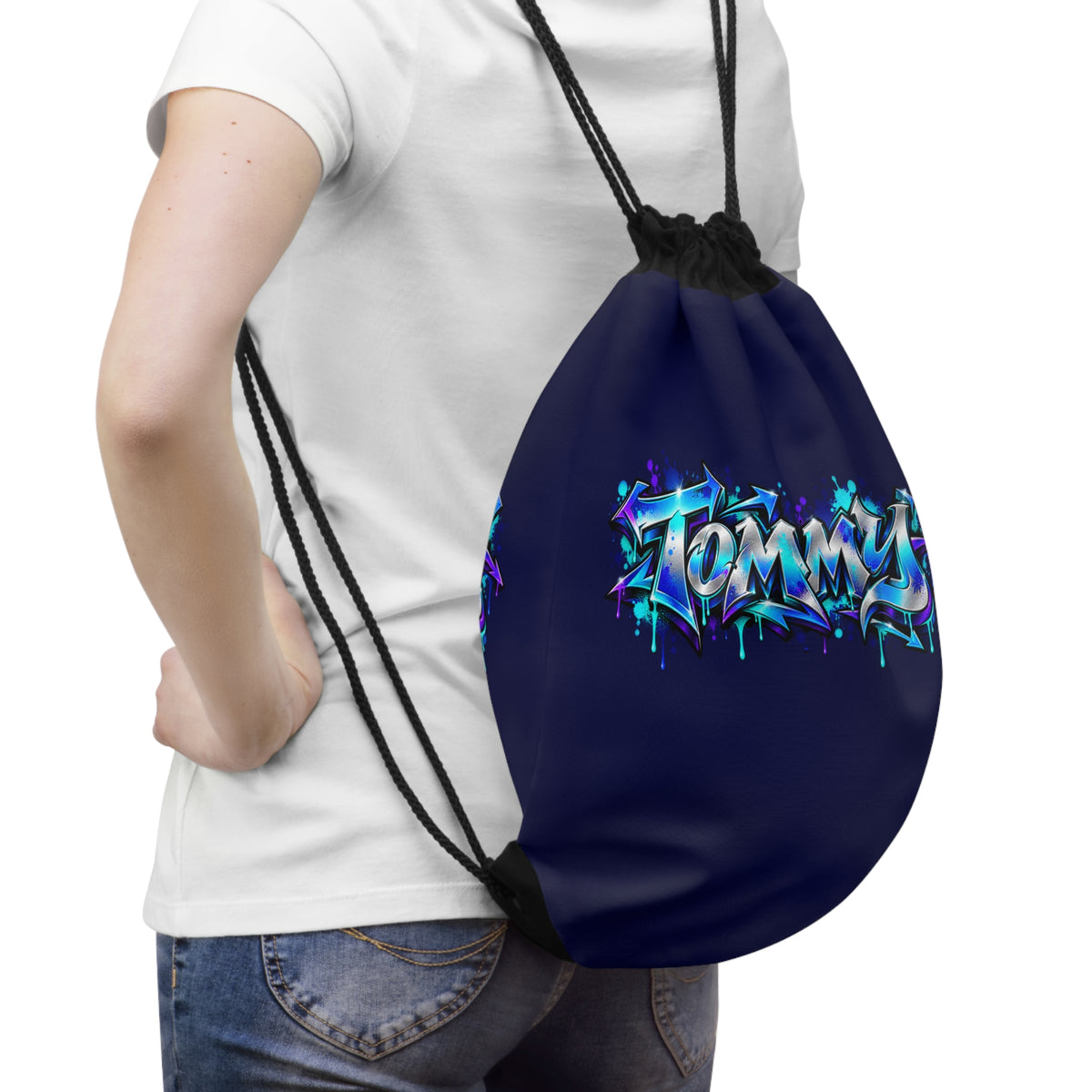 Copy of Copy of Personalized Graffiti-Inspired Drawstring Bag With Custom Name Personalize it with your name!
