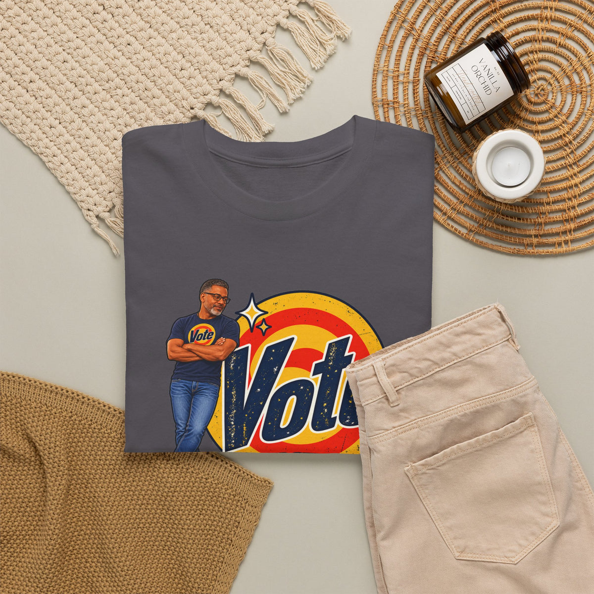 Personalized w/Your Likeness & Name  “Vote Removes Stubborn Orange Stains” Retro T-Shirt