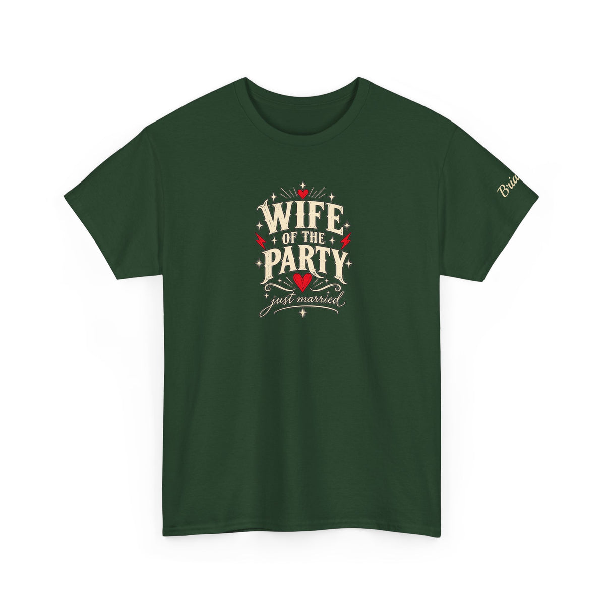 Personalized “Husband Hour” and “Wife of the Party” Wedding T-Shirts With Custom Sleeve Names