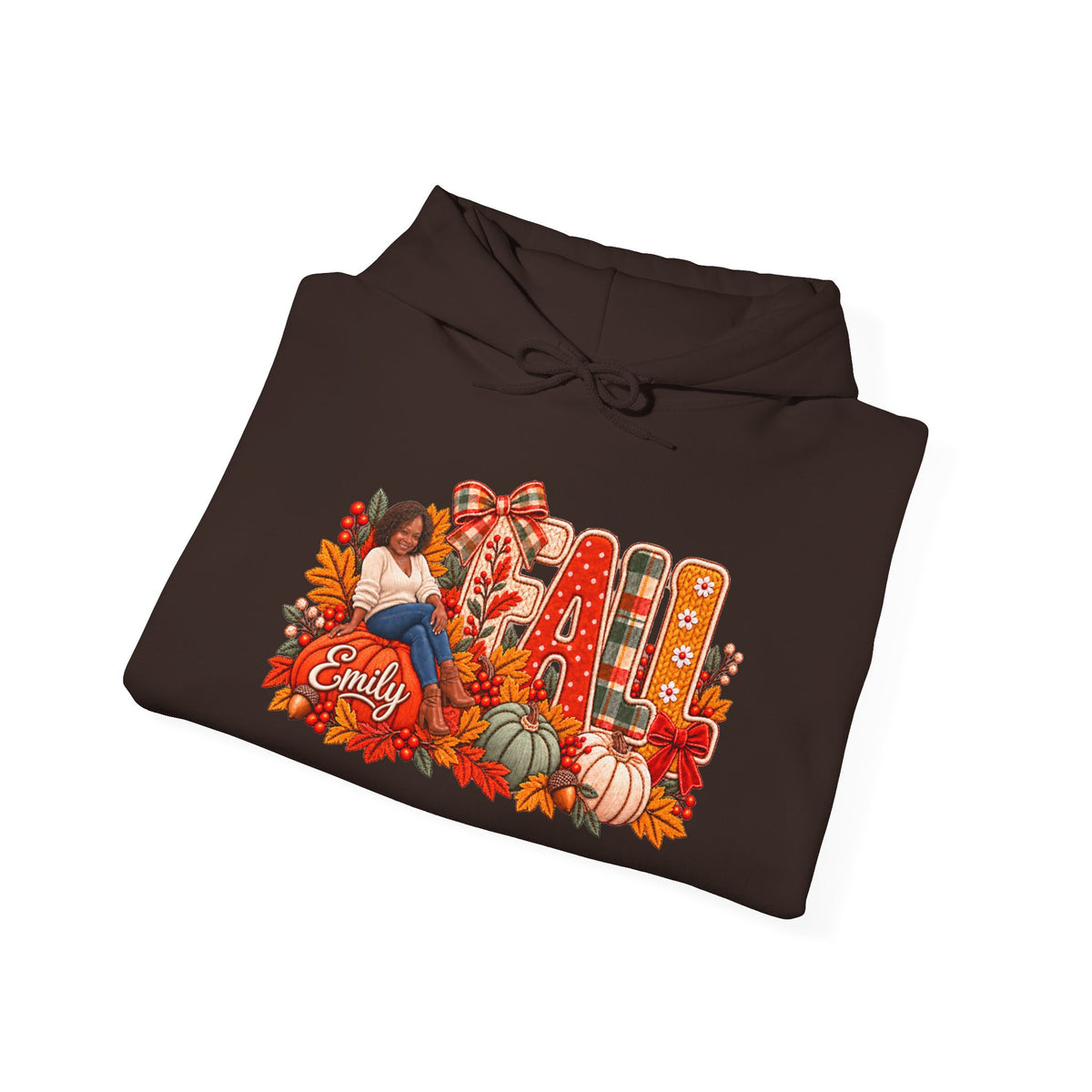 Personalized Fall Hoodie — Your Name and your Illustrated Likeness
